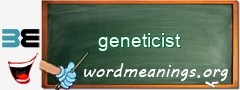 WordMeaning blackboard for geneticist